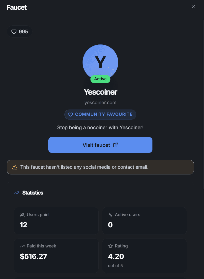Yescoiner personal payment proof screenshot