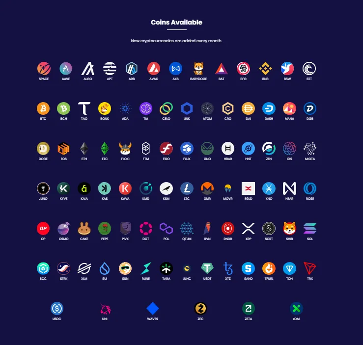Final AutoFaucet supported cryptocurrencies