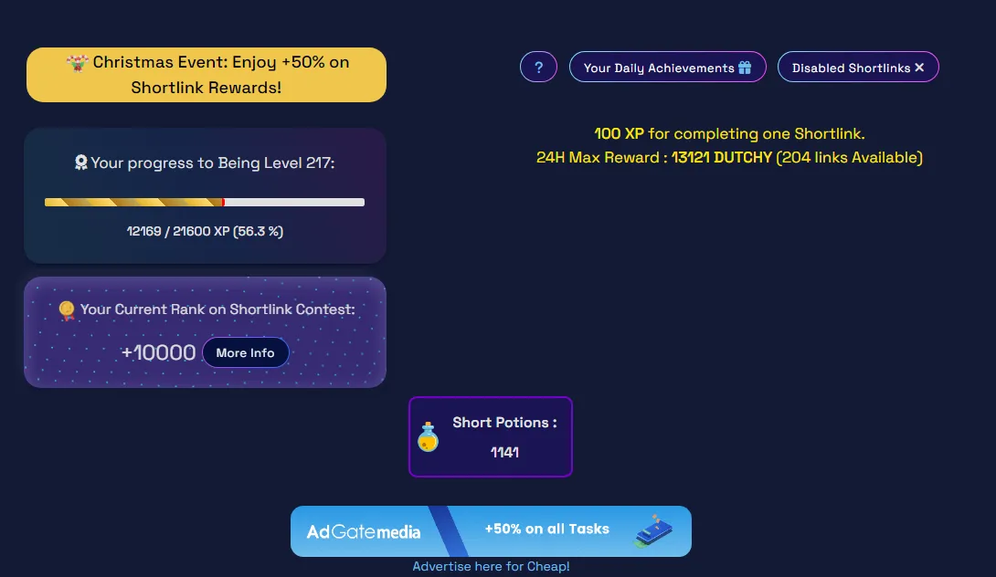 Final Autoclaim Shortlinks