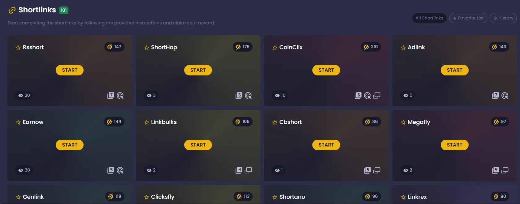 AutoFaucet.org shortlinks
