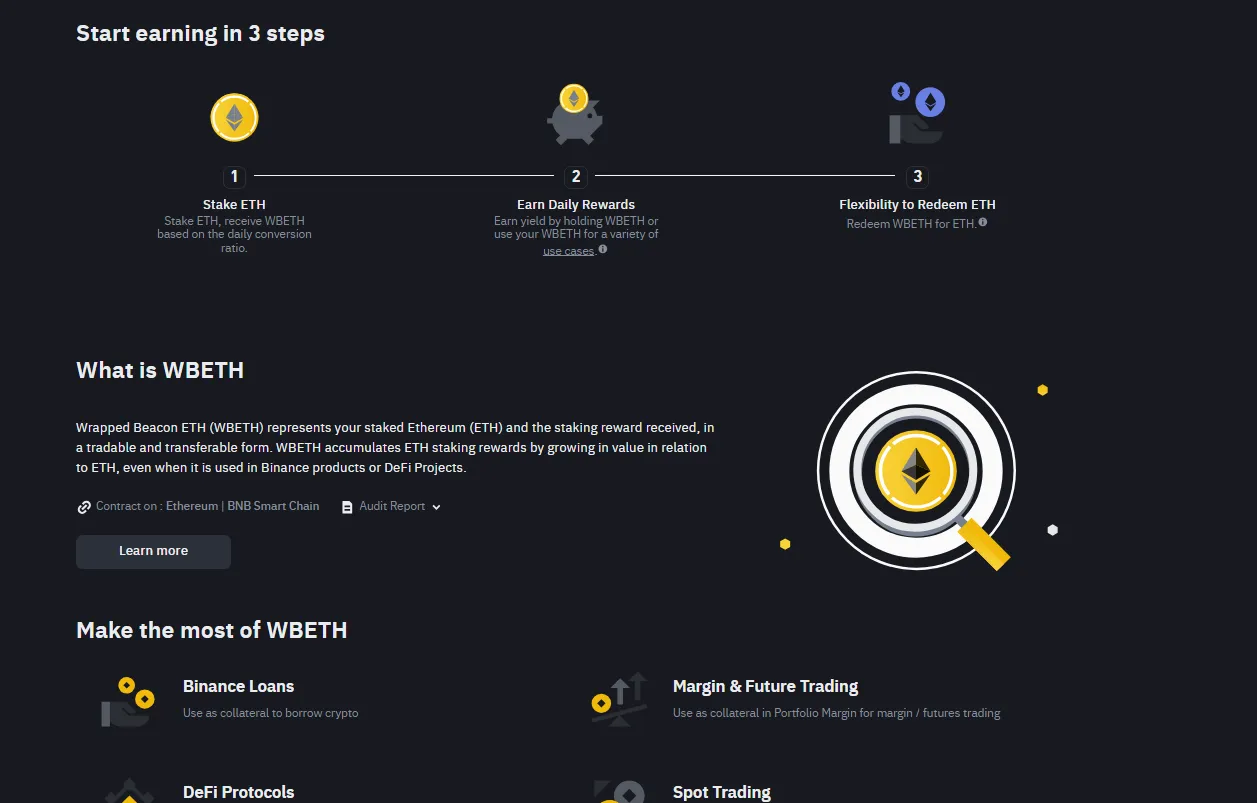 WBETH staking and reward overview
