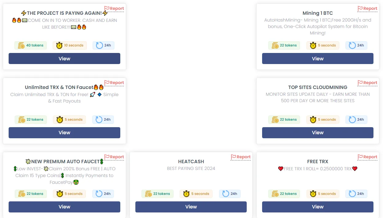 VieFaucet PTC interface
